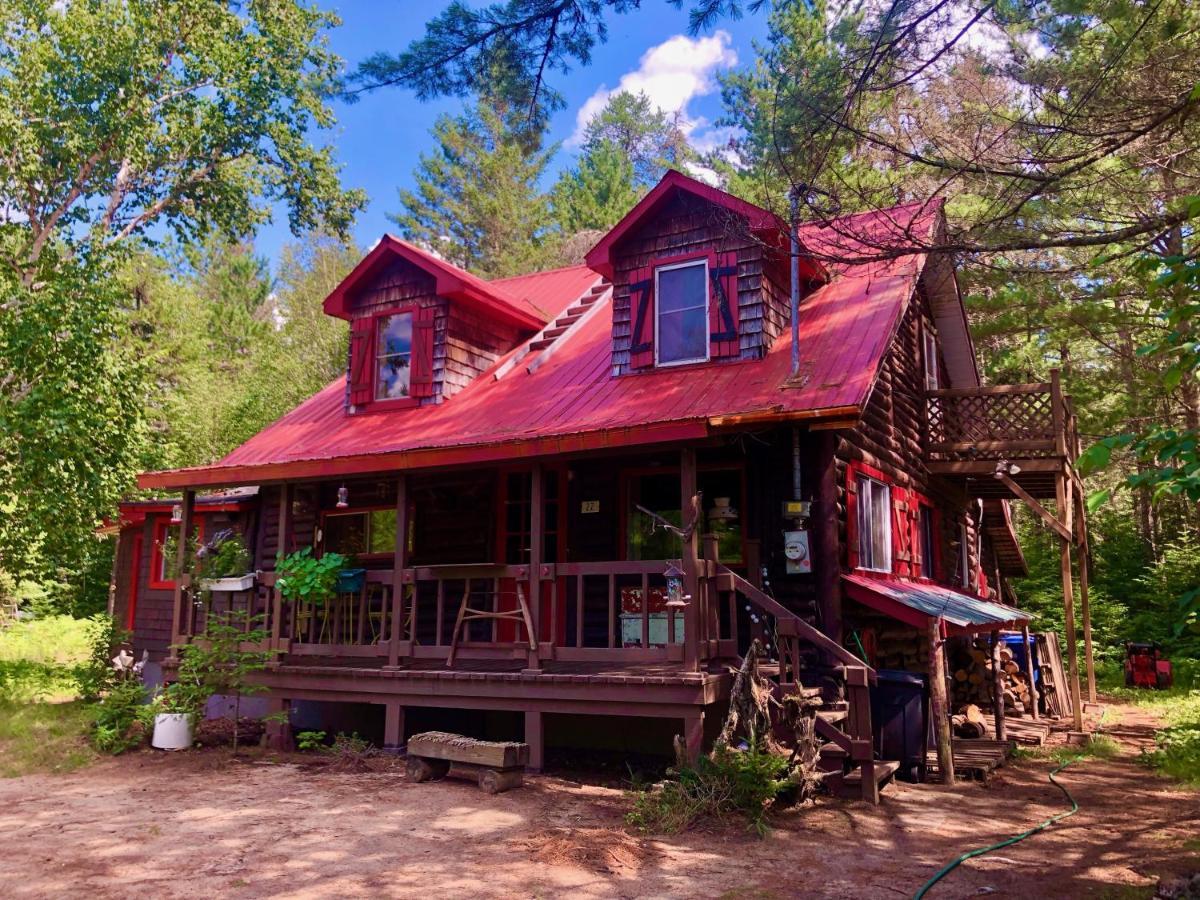 Chalet En Bois Rond Mauricie Saint-Alexis-des-Monts Buitenkant foto