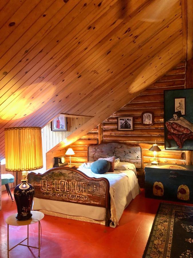 Chalet En Bois Rond Mauricie Saint-Alexis-des-Monts Buitenkant foto