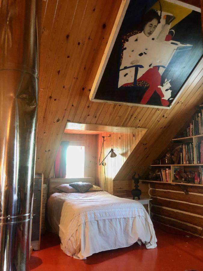 Chalet En Bois Rond Mauricie Saint-Alexis-des-Monts Buitenkant foto