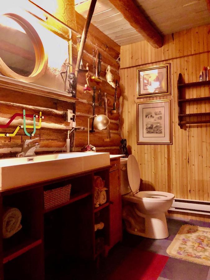 Chalet En Bois Rond Mauricie Saint-Alexis-des-Monts Buitenkant foto