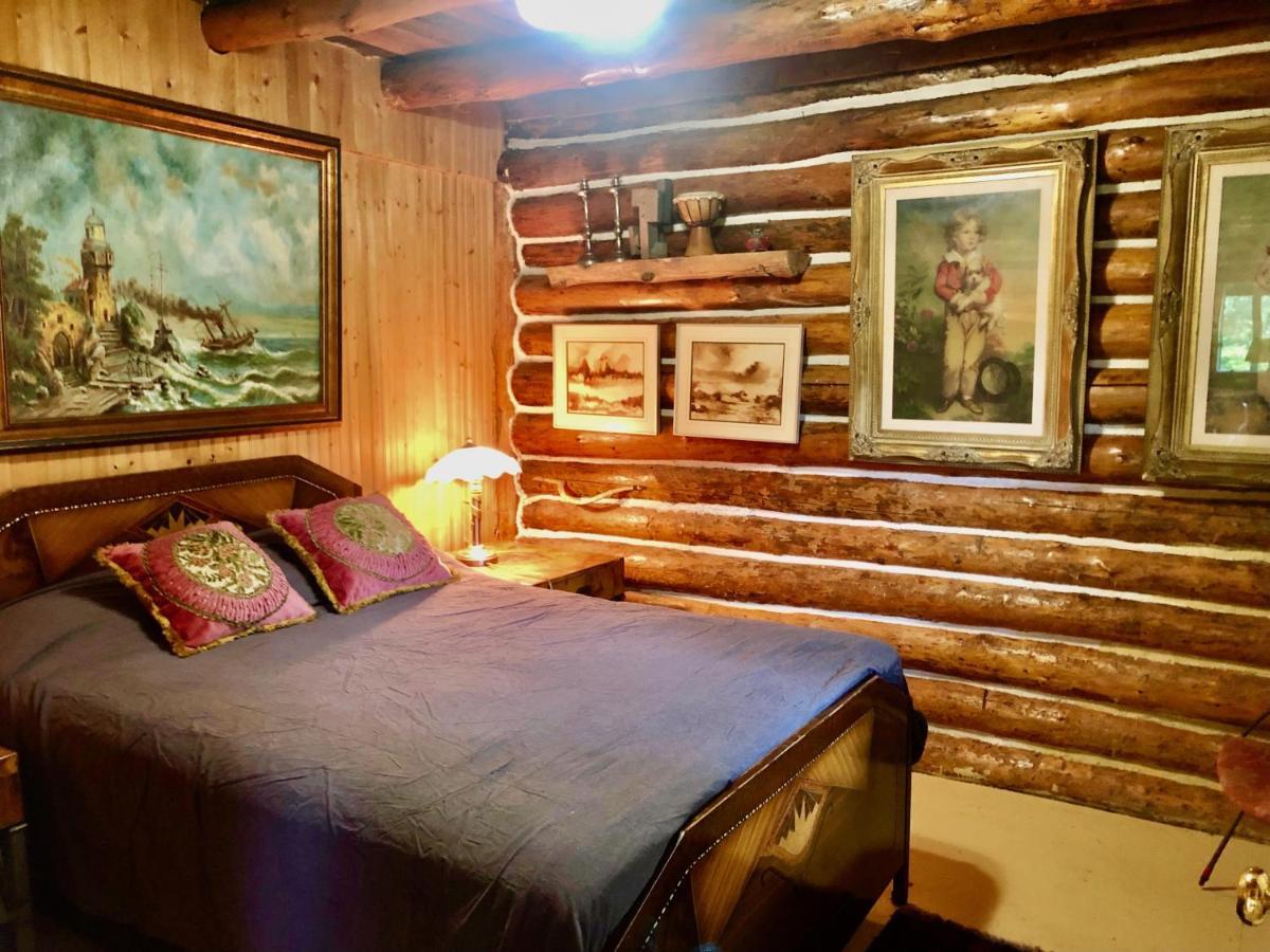 Chalet En Bois Rond Mauricie Saint-Alexis-des-Monts Buitenkant foto